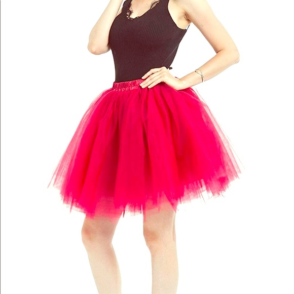 Costume Dresses & Skirts - NEW Red High Waist Princess Tulle Petticoat Skirt